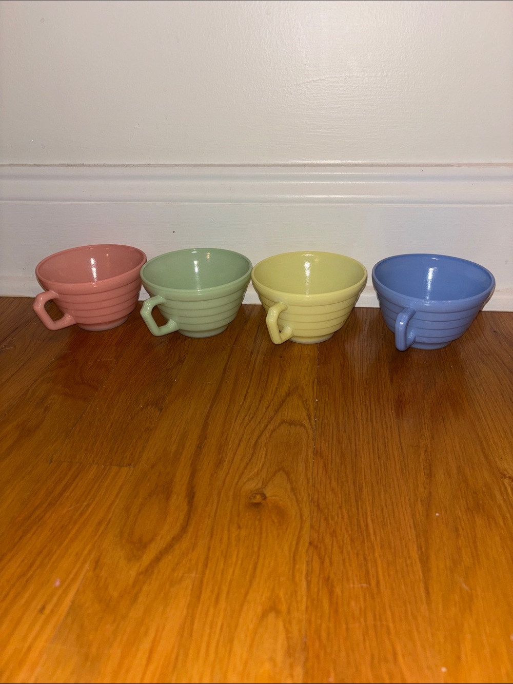 Vintage Hazel Atlas Moderntone Pastel Cups